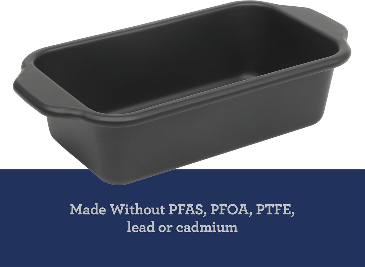 Oster Teston 5 Piece Carbon Steel Baking Pans Bakeware Set w/Premium PFA Free Nonstick - Matte Black