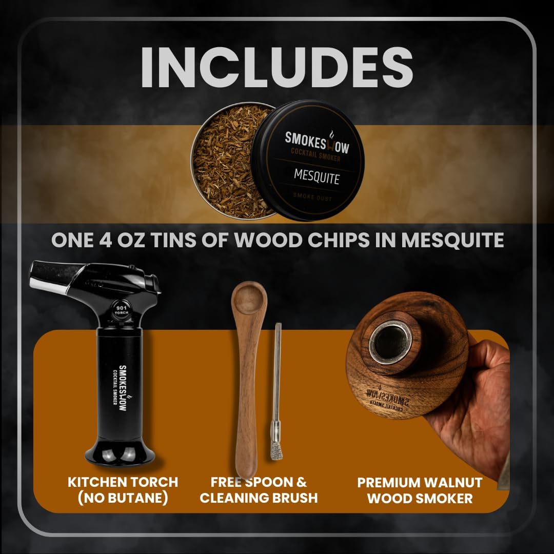 Bundle with Kitchen Torch, One Flavor of Wood Chips Mesquite (No Butane Included)