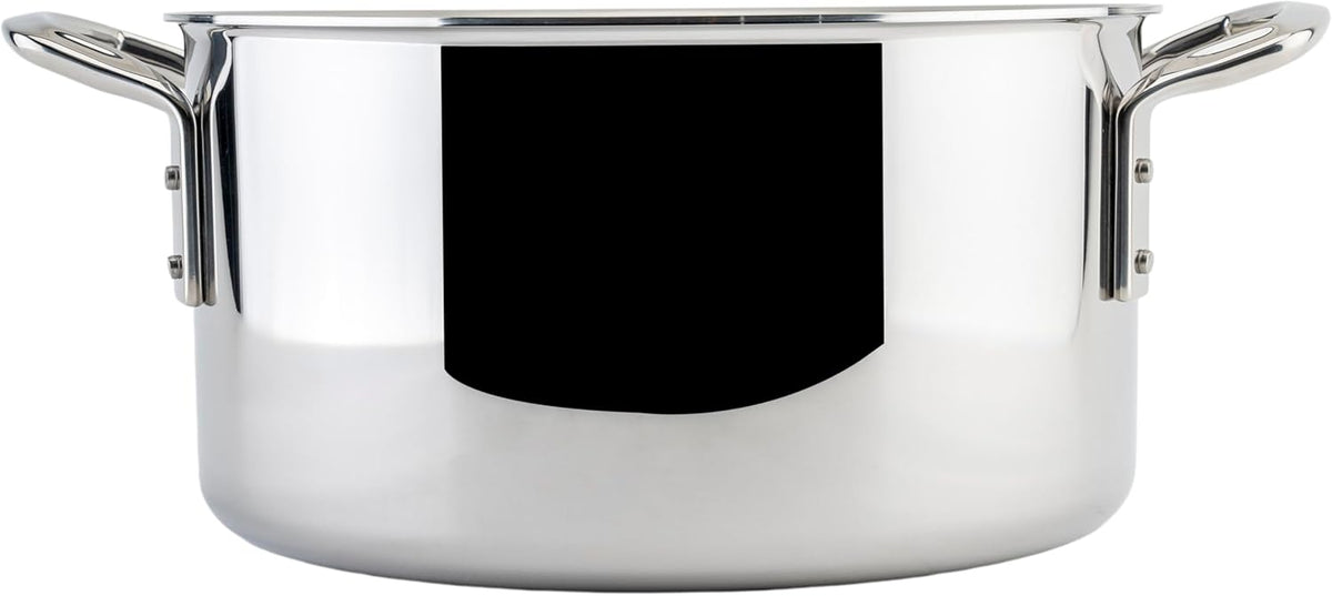 WINCO Tri-Ply Stock Pot, 12-quart, Silver
