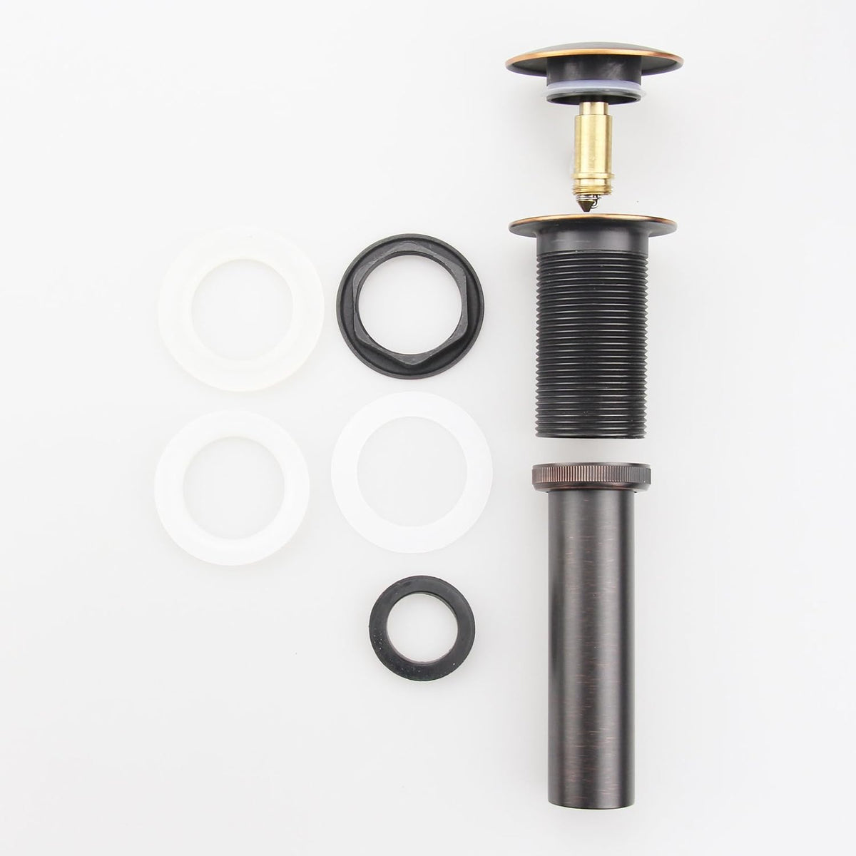 Oil Rubbed Bronze Pop UP Sink Drain, Vanity Bathroom Vessel Lavatory Faucet Drain Stopper, ORB without Overflow
