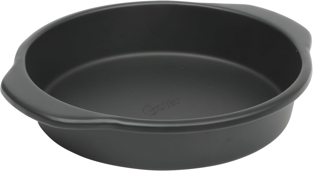Oster Teston 9" Round Nonstick Carbon Steel Cake/Bake Pan - Matte Black