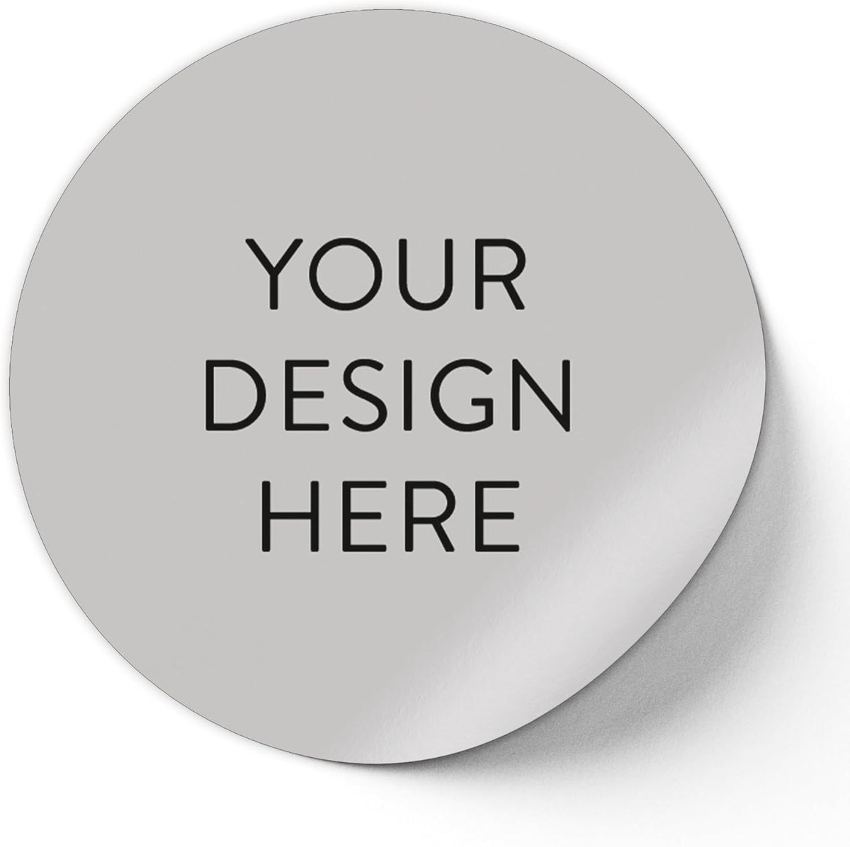100 Custom Vinyl Stickers - Upload Your own Image, Text, Design, Logo - Personalized Logo Labels for Handmade, Packaging, Bottle, Jars, Candle, Brand Stickers (Gray, 1x1)