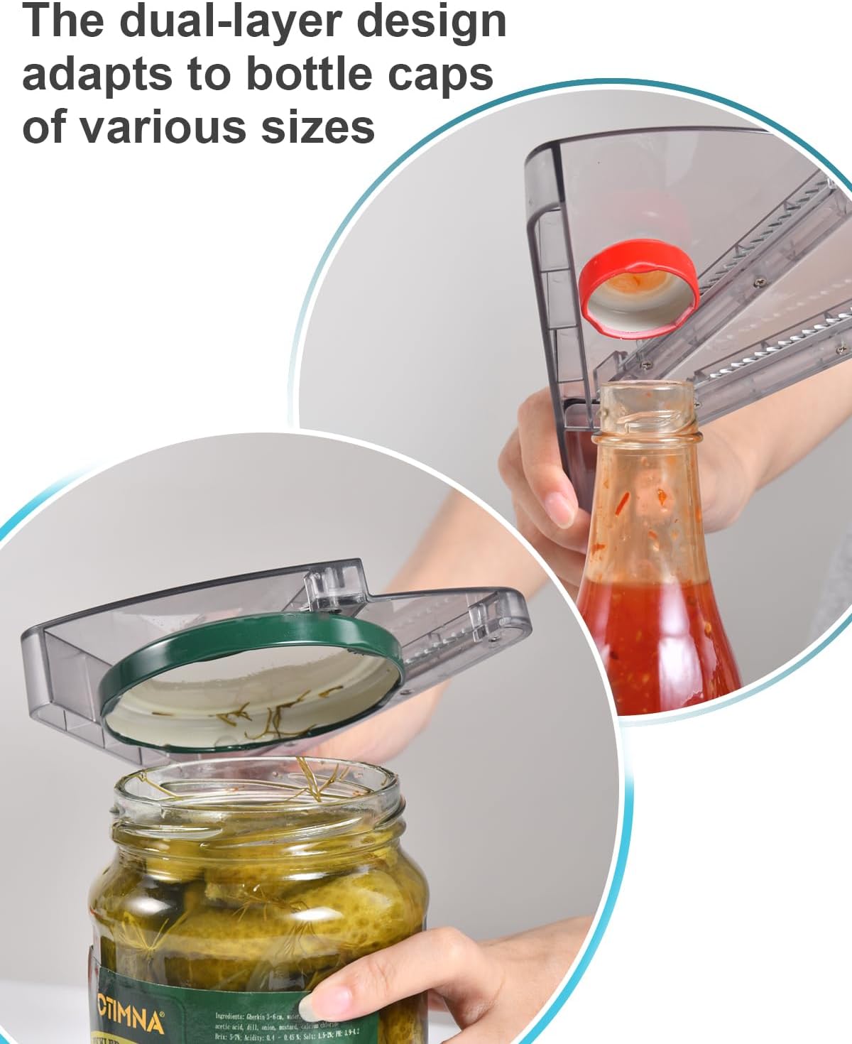 Jar Opener for Weak Hands, Multifunction Jar Opener Gripper, Bottle Openers for Seniors, Kitchen Gadgets, Non-Slip Jar Openers for Seniors, Arthritis, Lid Opener, Christmas Gifts for Elderly/Women/Men