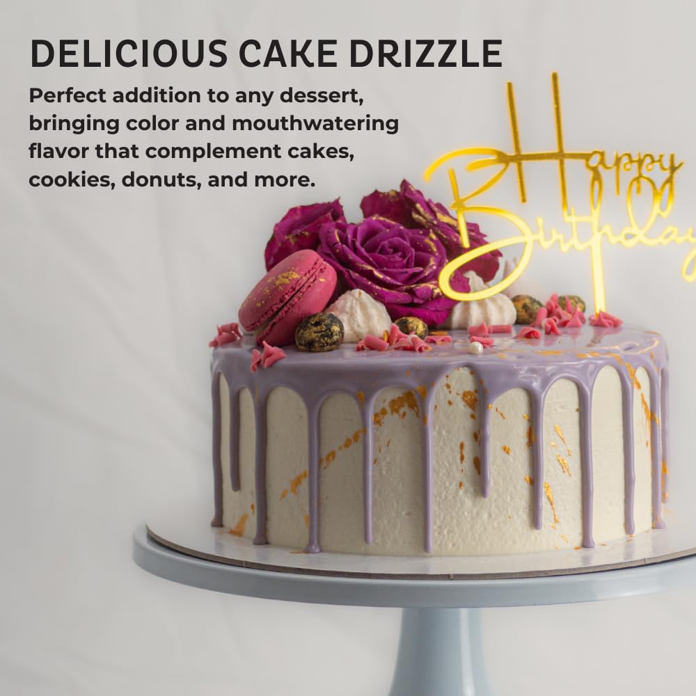 Strawberry-Flavored Cake Drizzle by Chefmaster, Edible Cake Drip Frosting for Decorating, Drip for Cakes, Cupcakes, Cookies, Donuts, 6.6 lbs