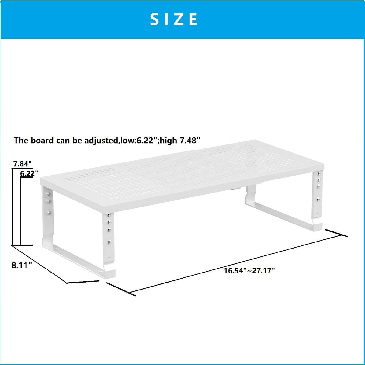 Expandable,Adjustable & Stackable Spice Rack, Cabinet Kitchen Countertop Shelf Organizer,Metal Pantry Storage Shelves - Space-Saving Storage Solution(1Pack/White/Medium)