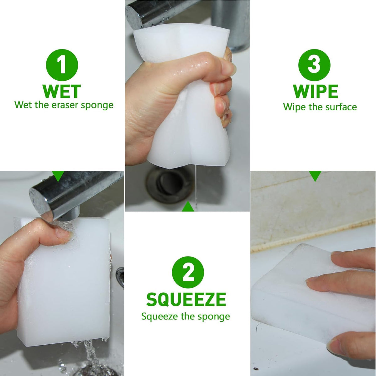 28 Pack Melamine Sponge Thick Melamine Foam in Bulk 2X Thicken Multi-Functional Sponge Eraser for Kitchen Bathroom Sink Tile Office 3.94x 2.76x 1.18in