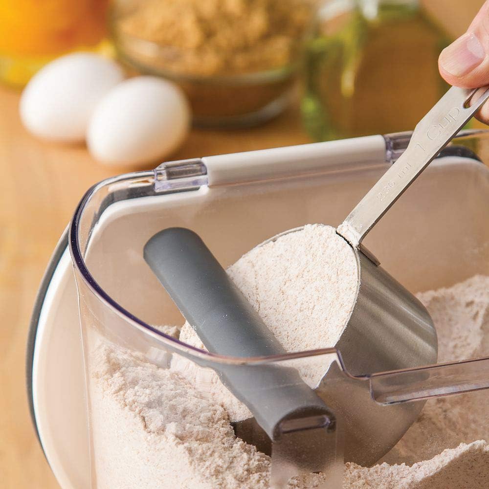 Progressive ProKeeper Baker's Airtight Kitchen Storage Canister Container Set for Flour, Sugar & More, Keeps Ingredients Fresh, with Accessories (Multicolor, 6- Piece)