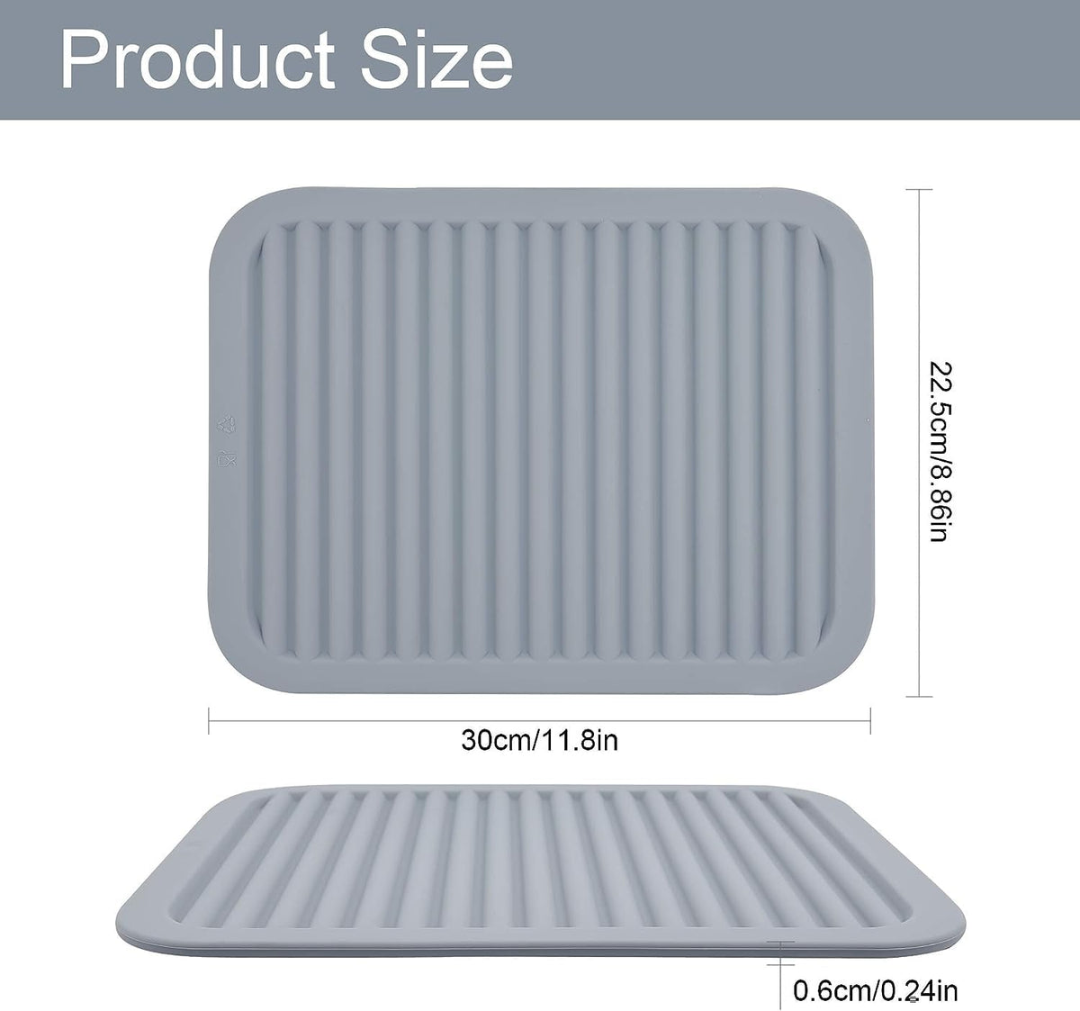Silicone Trivets for Hot Pots&Pans-Trivet Mat-Hot Pads for Kitchen-Versatile Trivets for Hot Dishes-Heat Resistant Mats for Counter&Table, Pot Holders Drying Mat (9x12) Pack 2 Navy