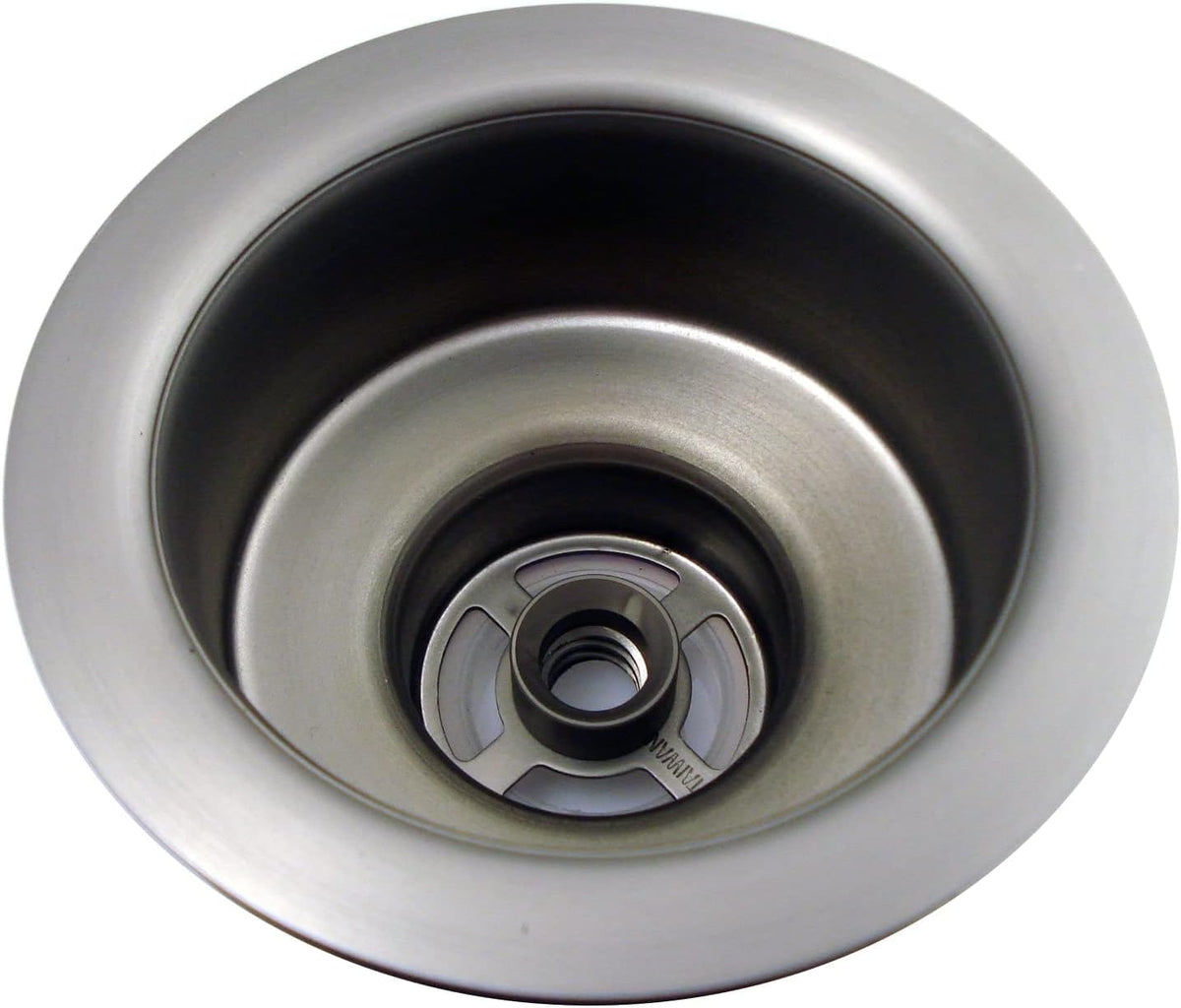Mr. Scrappy 3.5" Sink Drain Assembly with Twist Lock Basket Strainer, Solid Brass, Brushed Nickel