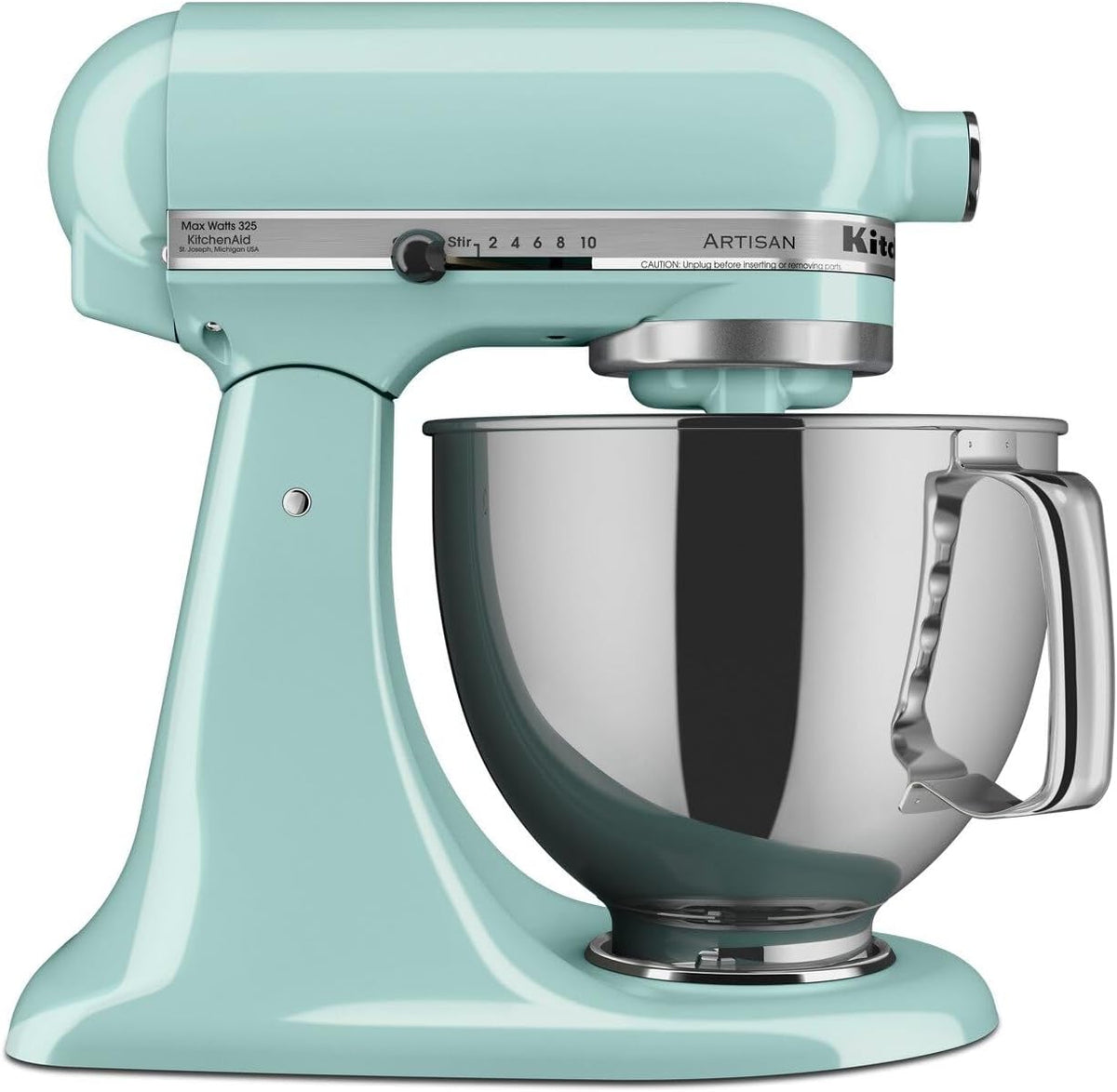 KitchenAid Artisan Series 5 Quart Tilt Head Stand Mixer with Pouring Shield KSM150PS, Ice Blue