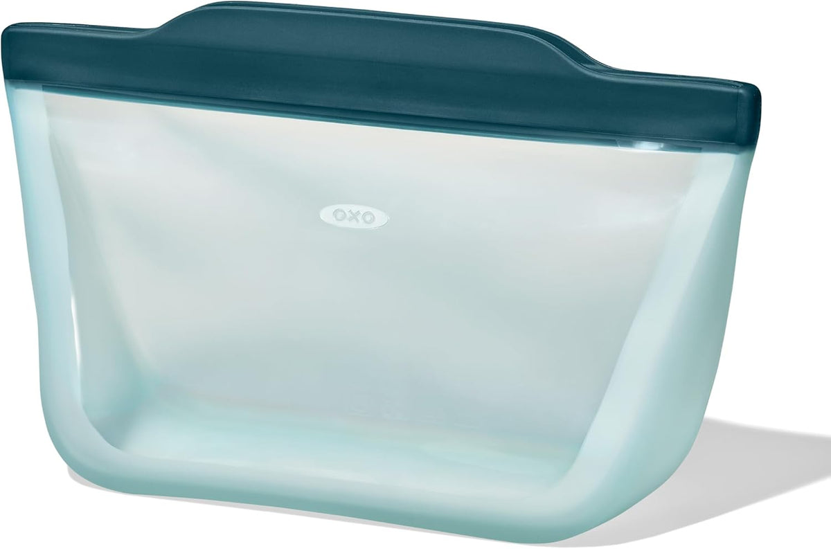 OXO Good Grips Silicone Reusable Bag – Stand-Up Quart (32 oz) - Lagoon
