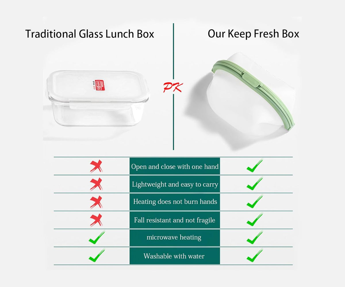 Reusable Silicone Food Storage Container Bags Microwave, Dishwasher and Freezer Safe Plastic Fruit, Marinate Meat, Cereal, Sandwich, Snack, Travel Items Glamorous brown