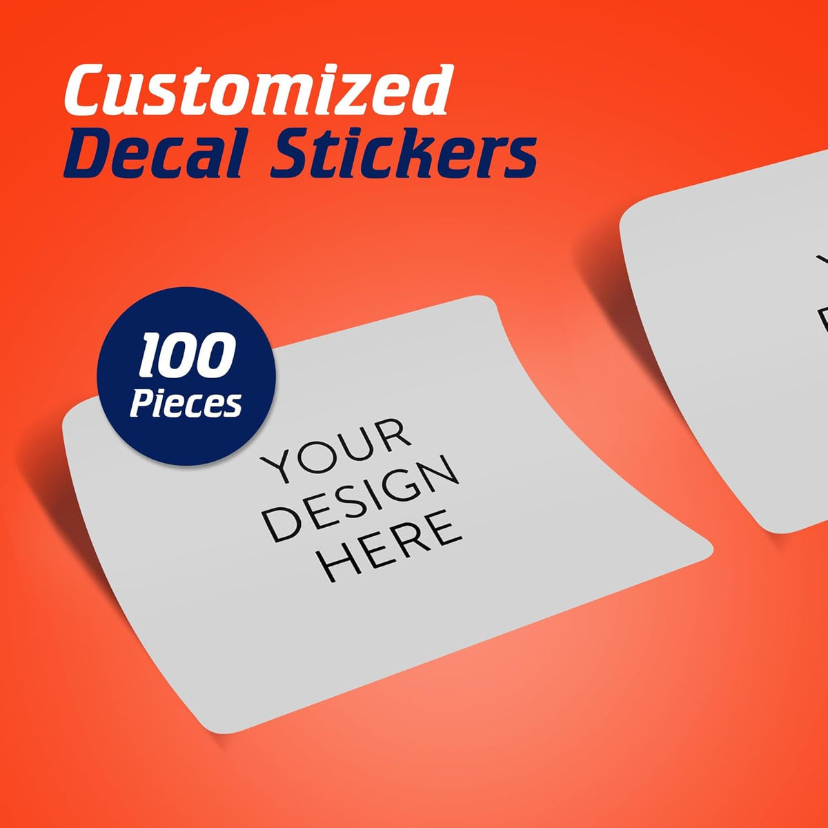 100 Custom Vinyl Stickers - Upload Your own Image, Text, Design, Logo - Personalized Logo Labels for Handmade, Packaging, Bottle, Jars, Candle, Brand Stickers (Gray, 4x2)