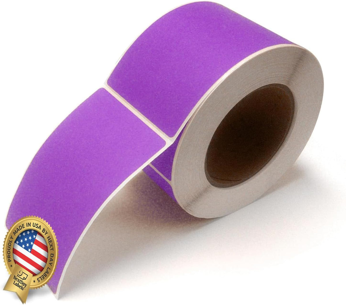 NextDayLabels 500 Rectangle Stickers (3" x 5") - Color Coding Labels Roll - Moving Labels for Boxes, Colored Inventory Stickers for Packing, Organizing, and Storage - Made in USA - Fluorescent Purple