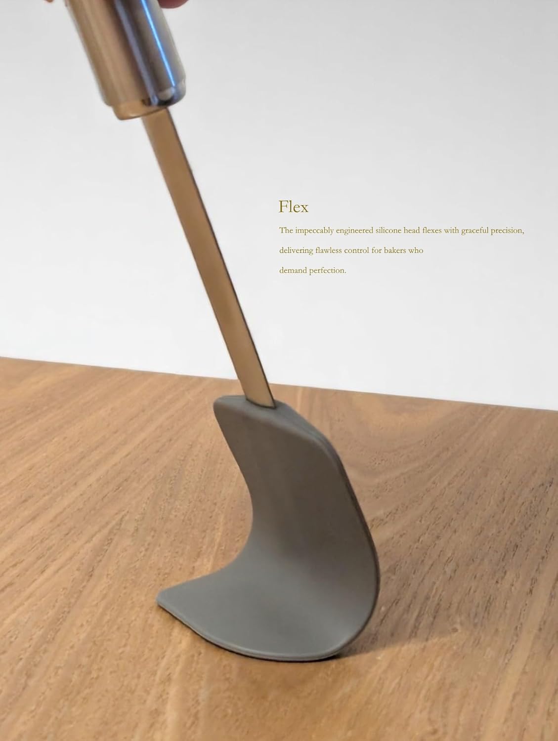 Silicone Spatula with Ergonomic Tube Handle - 18/10 Stainless Steel, Non-Stick, 428°F Heat-Resistant Scraper for Mixing, Baking & Cooking - BPA-Free, Dishwasher Safe