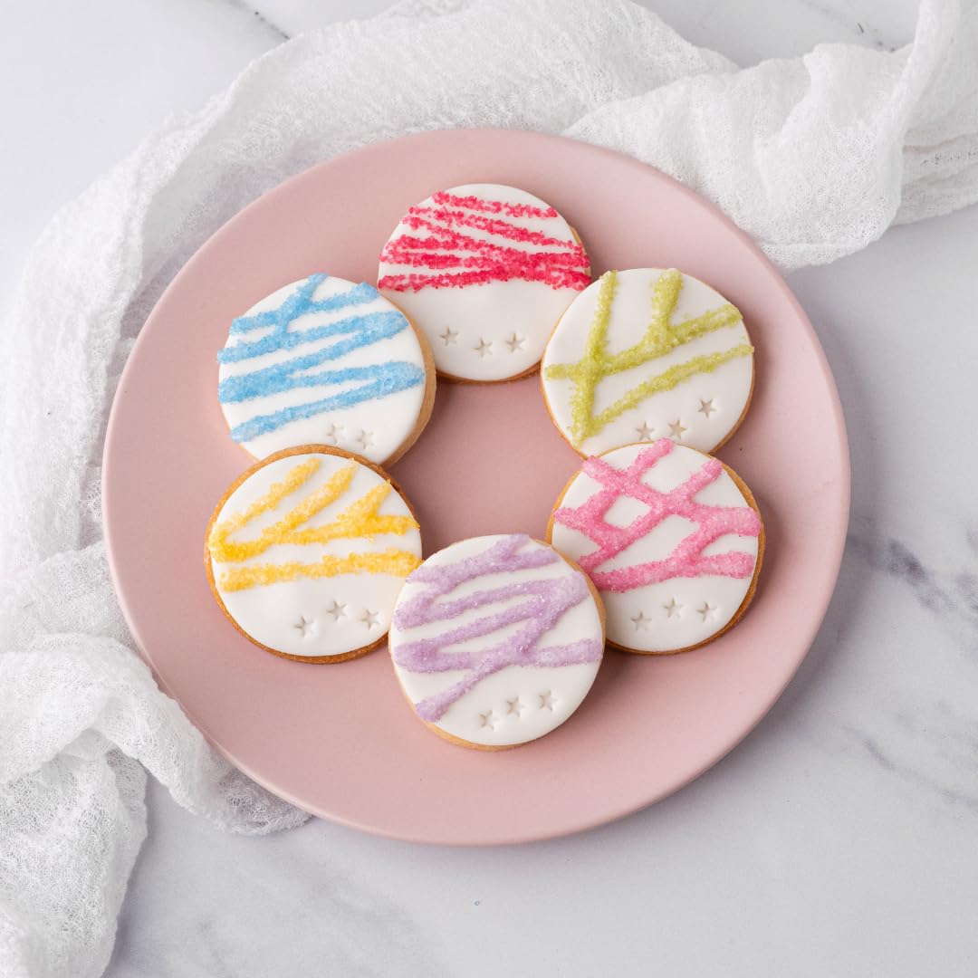 Sweets Indeed Sprinkles 6 Cell Edible Sprinkle Mix Jimmies Perfect for Cake Decorations Baking Ice Cream Cookies Cupcake Topper (Rainbow Sugar)