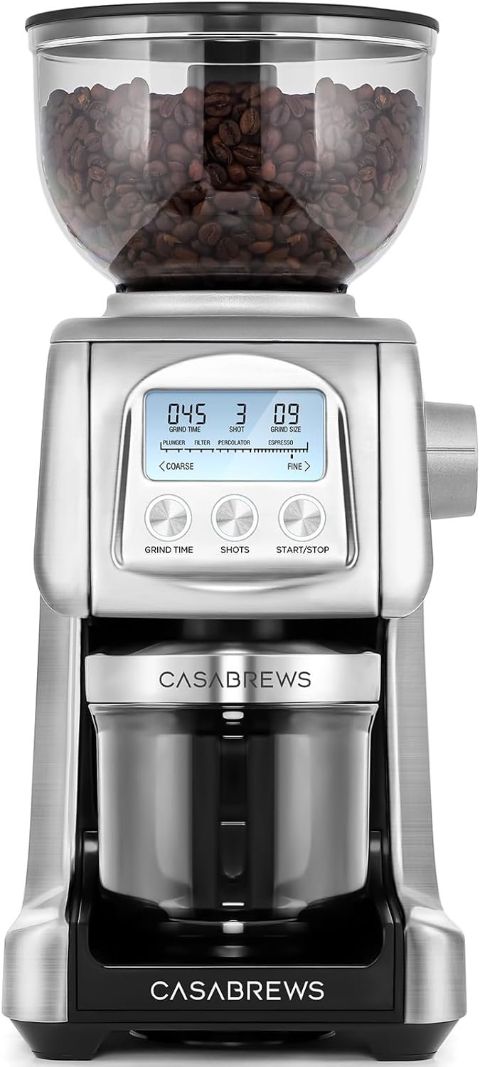 CASABREWS Tornado Electric Conical Burr Coffee Grinder, 77 Precision Grind Settings for Espresso to French Press, Special for Barista and Coffee Lovers