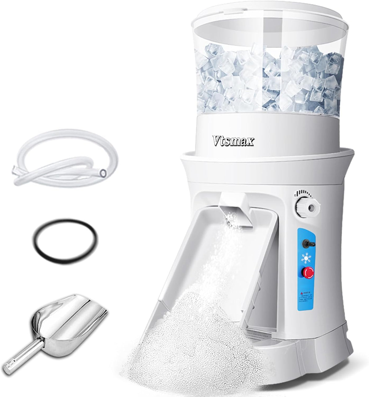 Snow Cone Machine, 400W Electric Ice Shaver Machine, Thickness Adjustable Snow Cone Maker Machine 1499LBs/hr Ice Crusher for Bar Parties Events Snack, Home and Commerical Use(13.8Qt)