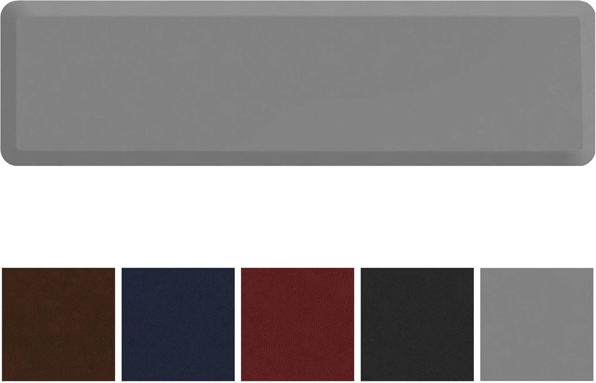GelPro Utility Anti-Fatigue Runner Mat, Leather Grain Grey - 20x72