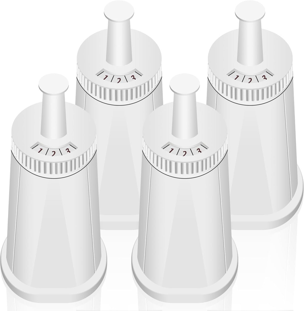 4 Pack Replacement Water Filter for Breville Espresso Machine Barista Touch Bes880, Barista Pro BES878, Oracle Touch BES990, Oracle BES980, Dual Boiler BES920 Bambino ClaroSwiss Sage by Funmit