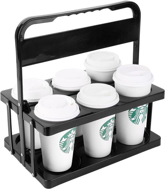 Portable Drink Carrier Suitable for Doordash Accessories Grubhub Postmates Drivers, Reusable Cup Holder Carrier with Handle,Perfect for Plastic Drink Holder take Out Cup Carriers for delivery