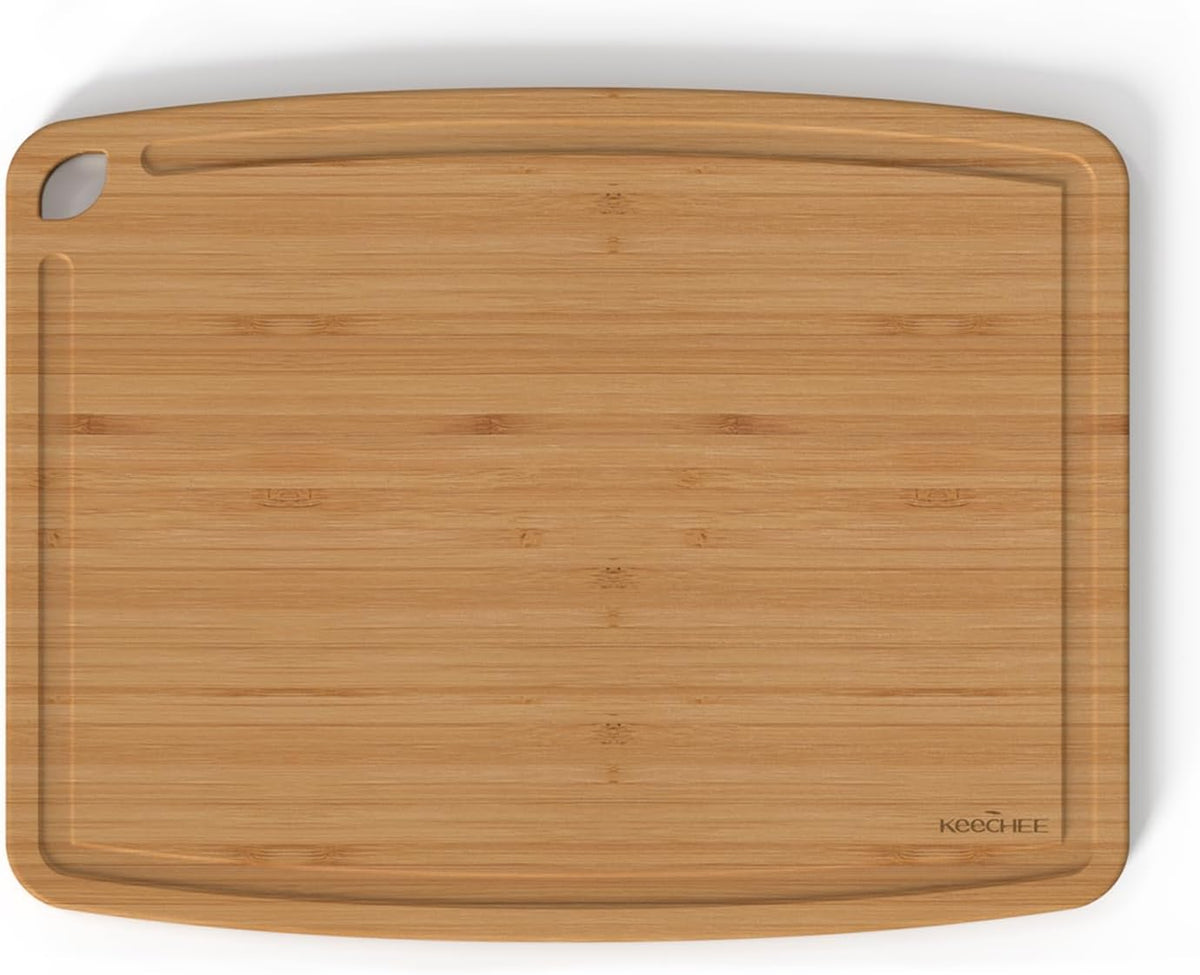 Dishwasher Safe Bamboo Cutting Boards Durable Lightweight Wood Cutting Board for Busy Kitchen, Easy Clean Wooden Chopping Boards with Juice Groove Set of 3 (L+M+S)