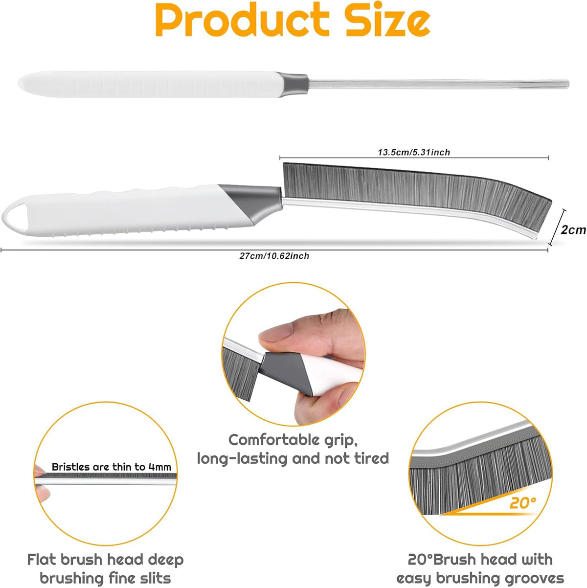 Cleaning Brush Grout Scrub Brush,Home Kitchen Bathroom Window Gap Cleaning Tools,4 pcs Hard Bristle Scrubbing Brush,Kitchen Bathroom Tile Toilet Home Essentials Cleaner Household Use