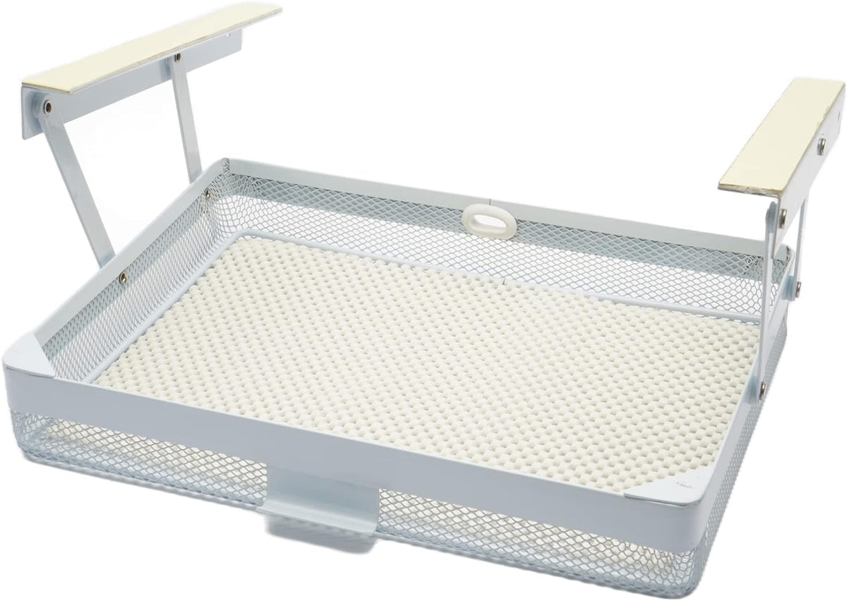 Everything Keeper - Organizer for Home, Kitchen, Bathroom, RV, Small Spaces - Storage Organizers - Compact Metal Basket - Under Cabinet Holder - Easy Install - Holds Strong - 13 x 10 x 2.5 in