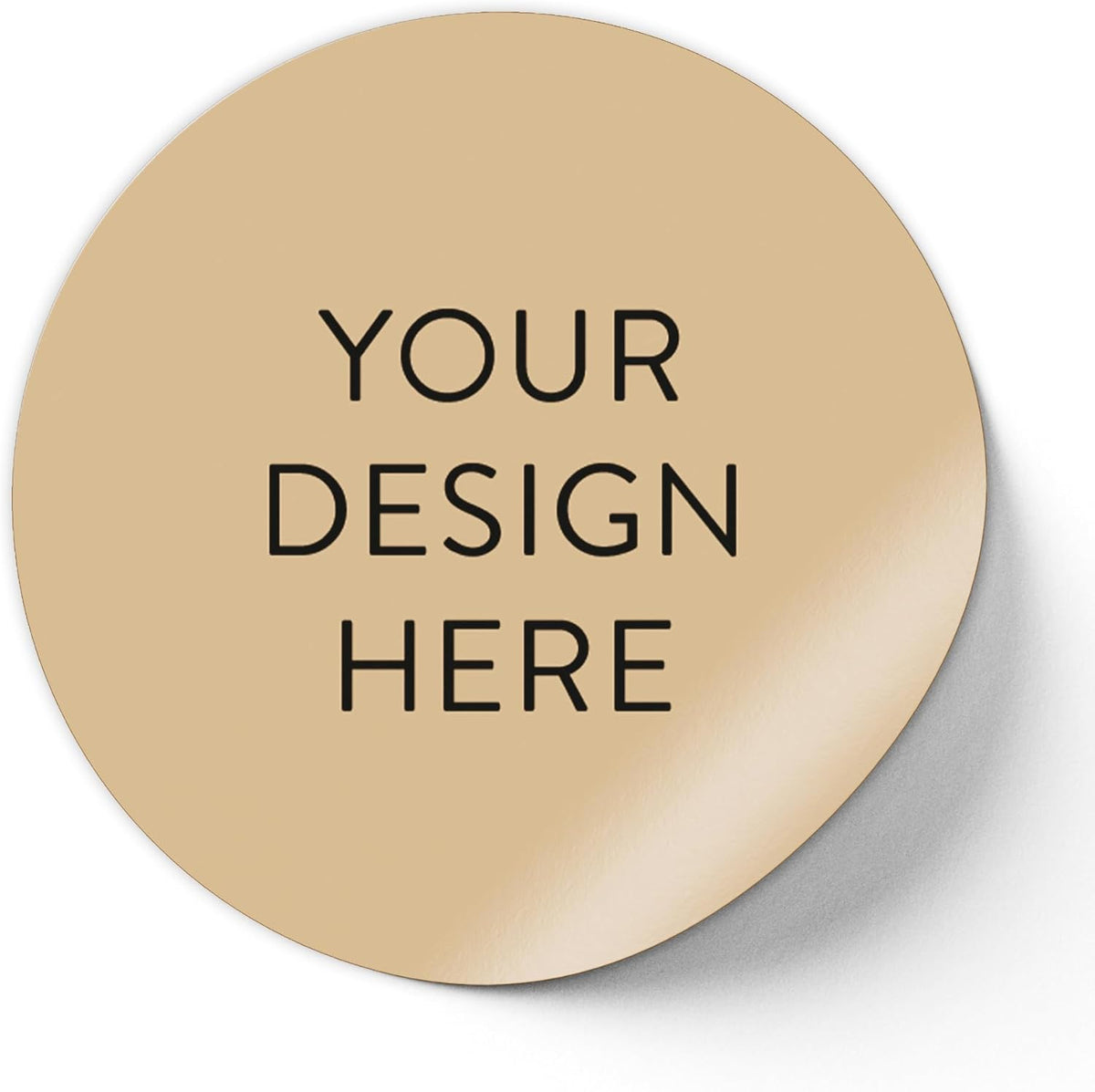 100 Custom Vinyl Stickers - Upload Your own Image, Text, Design, Logo - Personalized Logo Labels for Handmade, Packaging, Bottle, Jars, Candle, Brand Stickers (Brown, 1x1)