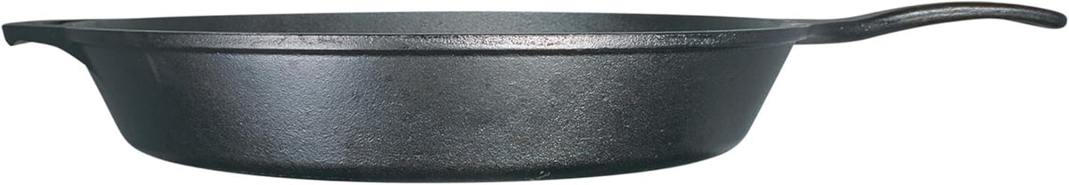 Lodge 15 Inch Cast Iron Pre-Seasoned Skillet – Signature Teardrop Handle - Use in the Oven, on the Stove, on the Grill, or Over a Campfire, Black