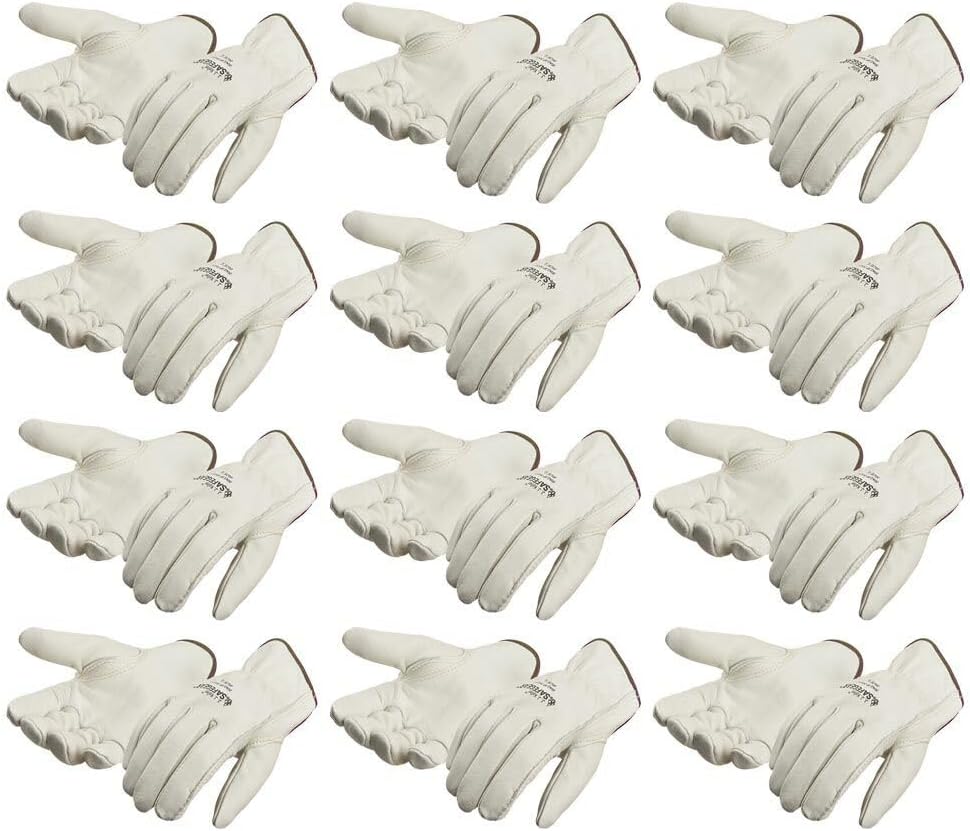 J. J. Keller & Associates, Inc. SAFEGEAR Cowhide Leather Work Gloves with Keystone Thumb