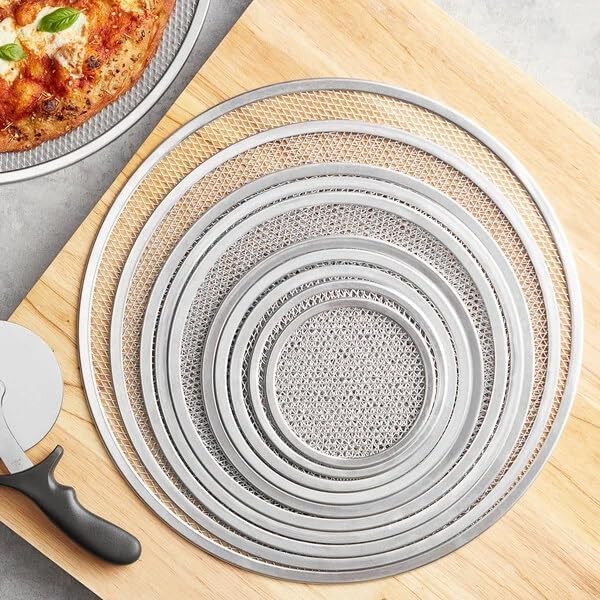 20-inch Aluminum Pizza Screen | Commercial Grade Pizza/Baking Screen for Oven | Pizza Baking Tray for Home And Restaurant | Round, Aluminum, 20-inch [1PK]