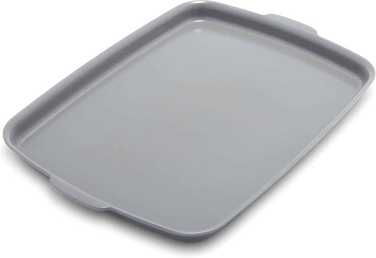 GreenPan Premiere Ovenware Healthy Ceramic Nonstick 18" x 13" Half Rectangular Baking Pan, PFOA & PFAS-Free, Warp-Free Bakeware, Durable Quick Heating Tray, Oven Safe to 600F, Dishwasher Safe, Gray