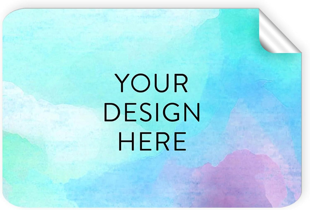 5-1000 Custom Vinyl Stickers - Upload Your own Image, Text, Design, Logo - Personalized Logo Labels for Handmade, Packaging, Bottle, Jars, Candle, Brand Stickers (Sky Blue, 3x2)