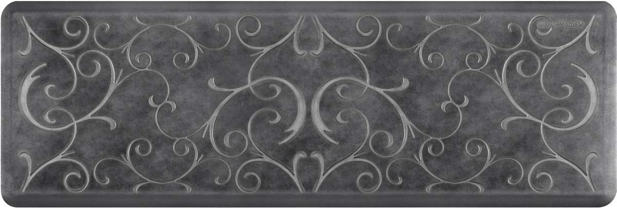 WellnessMats Bella Collection Anti-Fatigue Floor Mat, Polyurethane – Ergonomic Support Pad for Home, Kitchen, Garage, Office Standing Desk – Water Resistant - Made in USA