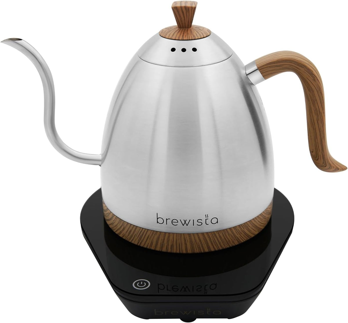 Brewista Artisan Electric Gooseneck Kettle, Water Boiler with LCD Panel, Precise Temperature Control, Fast Boiling and Keep Warm Settings for Pour-Over Coffee & Tea, Café, 1 Liter (Stainless Steel)