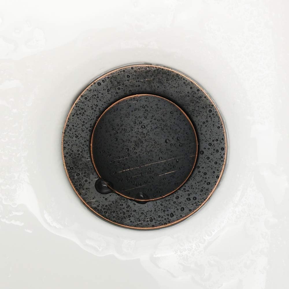 Purelux Bathroom Sink Drain Stopper Faucet Vessel Vanity Sink Pop Up Drain Assembly with Overflow, Oil Rubbed Bronze