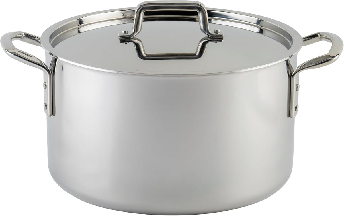 WINCO Tri-Ply Stock Pot, Silver