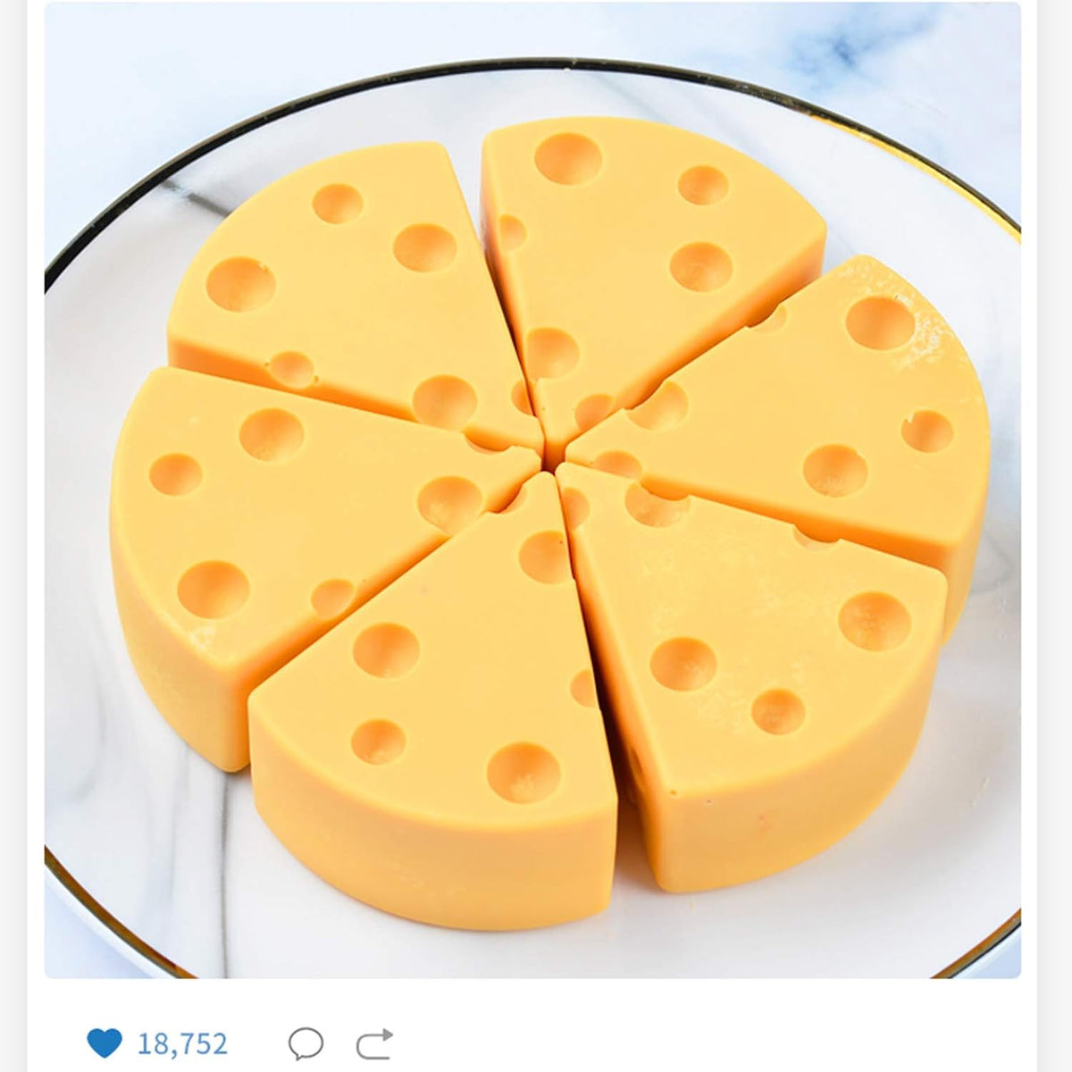 OCPO KITCHEN Cheese Silicone Baking Mold for Mousse Cake, CheeseCake, French Dessert, Pastry, Chocolate, Ice Cream, Pudding, Cake Decoration Mold, 3D Cheese Shape (8-Cavity)