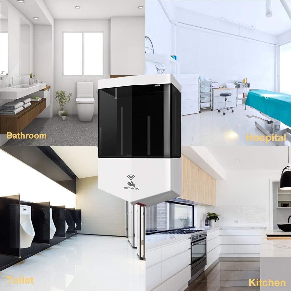 Evhome Automatic Soap Dispenser Wall Mounted Commercial Soap Dispenser Touchless Liquid Dish Soap Dispenser for Hotel, Offices, Schools, Kitchen, Bath - 20.3oz/600ml, Plastic (600ML-S)