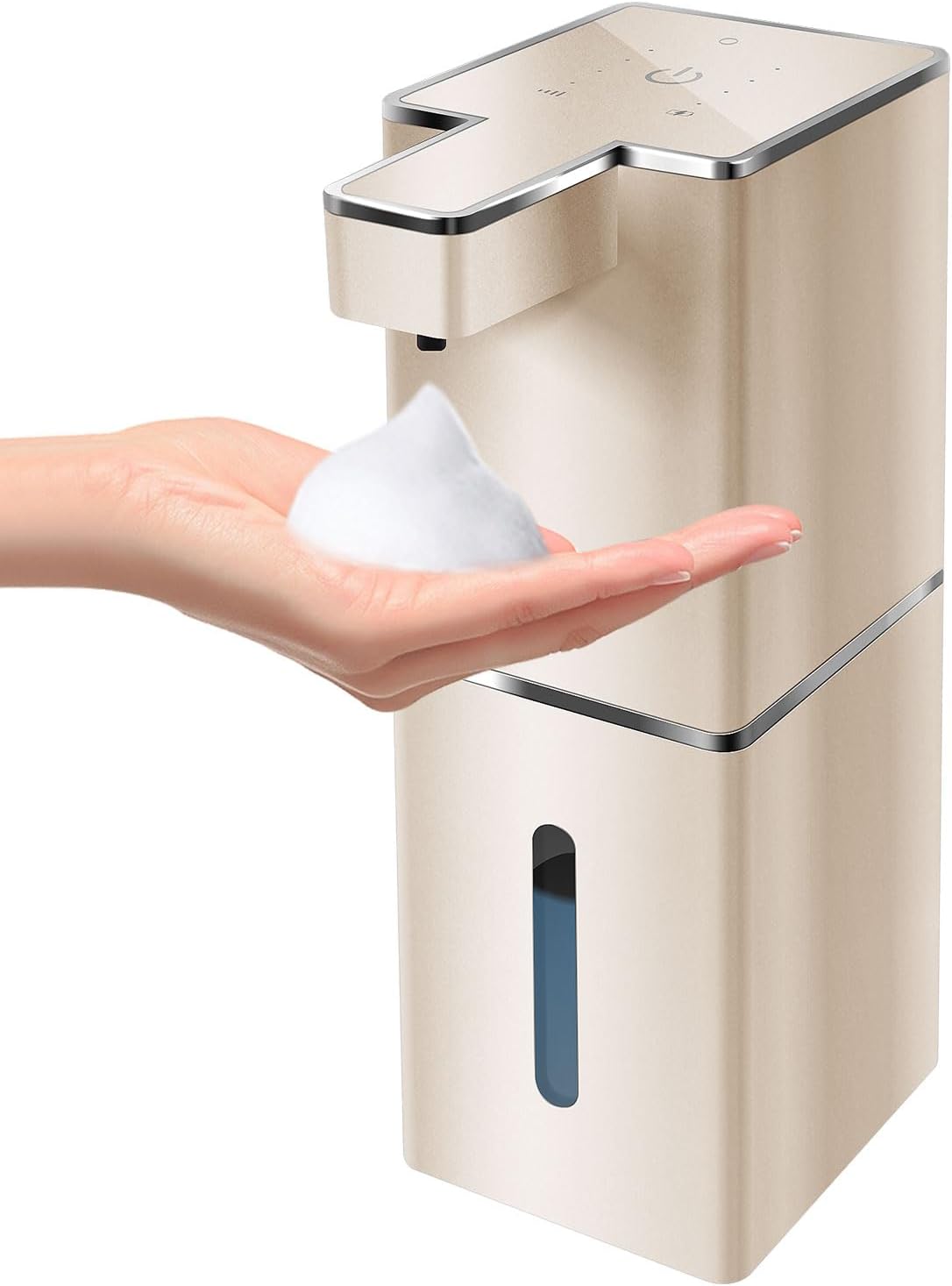 Automatic Soap Dispenser Touchless Foaming Soap Dispenser 300ml/12.8oz Rechargeable, Wall Mounted 4 Levels Adjustable Foam Soap Pump for Bathroom Kitchen Dish Soap