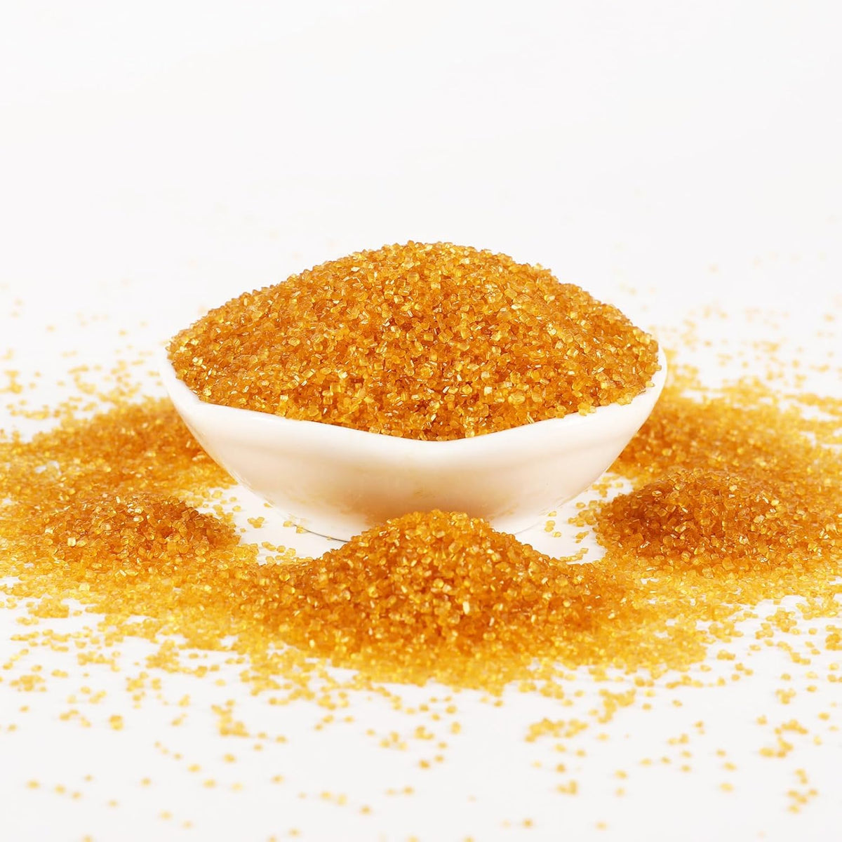Kasvan Gold Sanding Sugar Sprinkles - Edible Sugar Crystals, Baking Cake Decorations, Ice Cream Toppings cupcake Decorating, Wedding Party Chirstmas Supplies, 85g/3.2oz