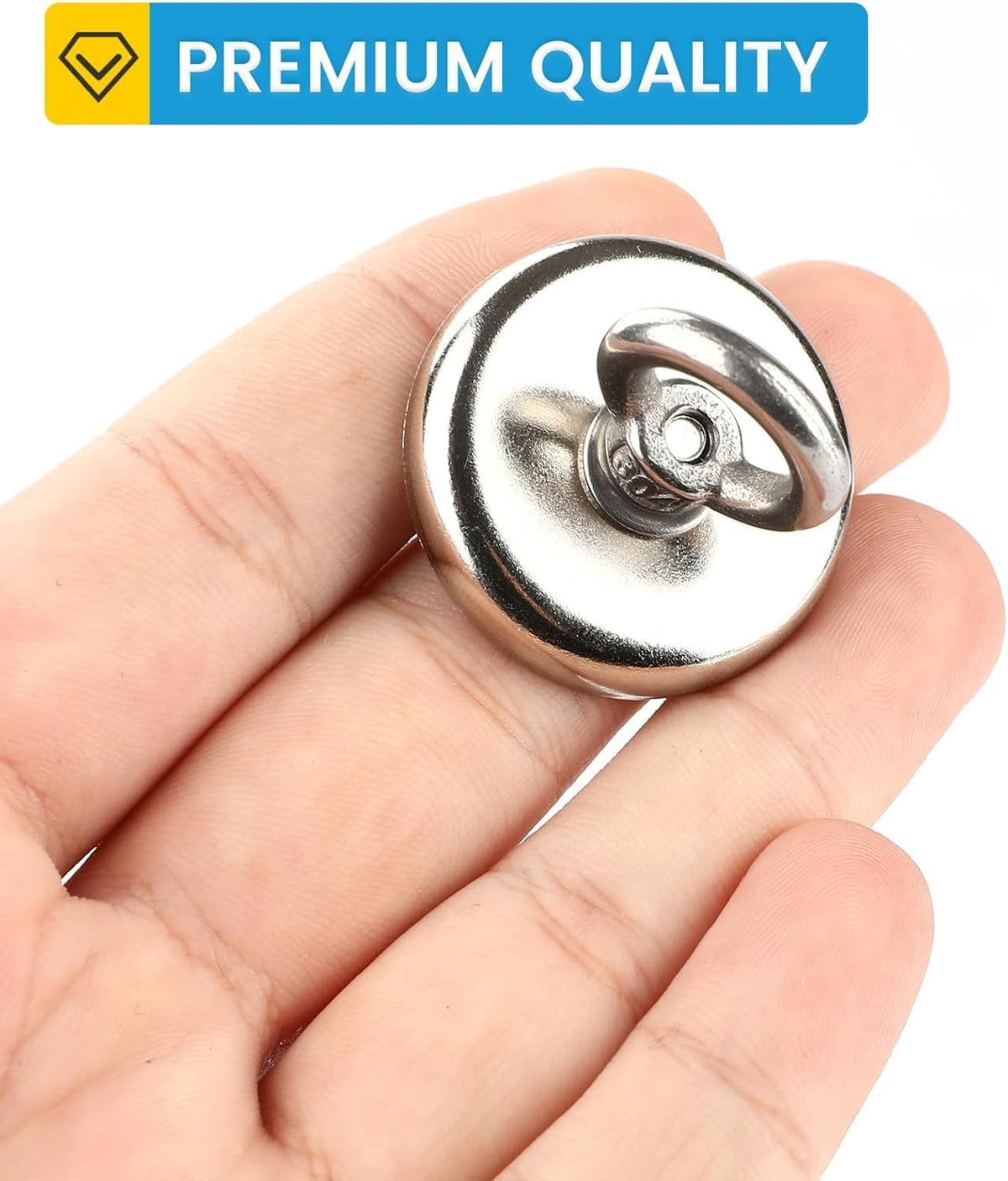 Magnetic Hooks, 100 LB（45KG） Heavy Duty Magnetic Hooks with Countersunk Hole Eyebolt, Perfect for Home, Kitchen, Workplace, Office and Garage, Pack of 25