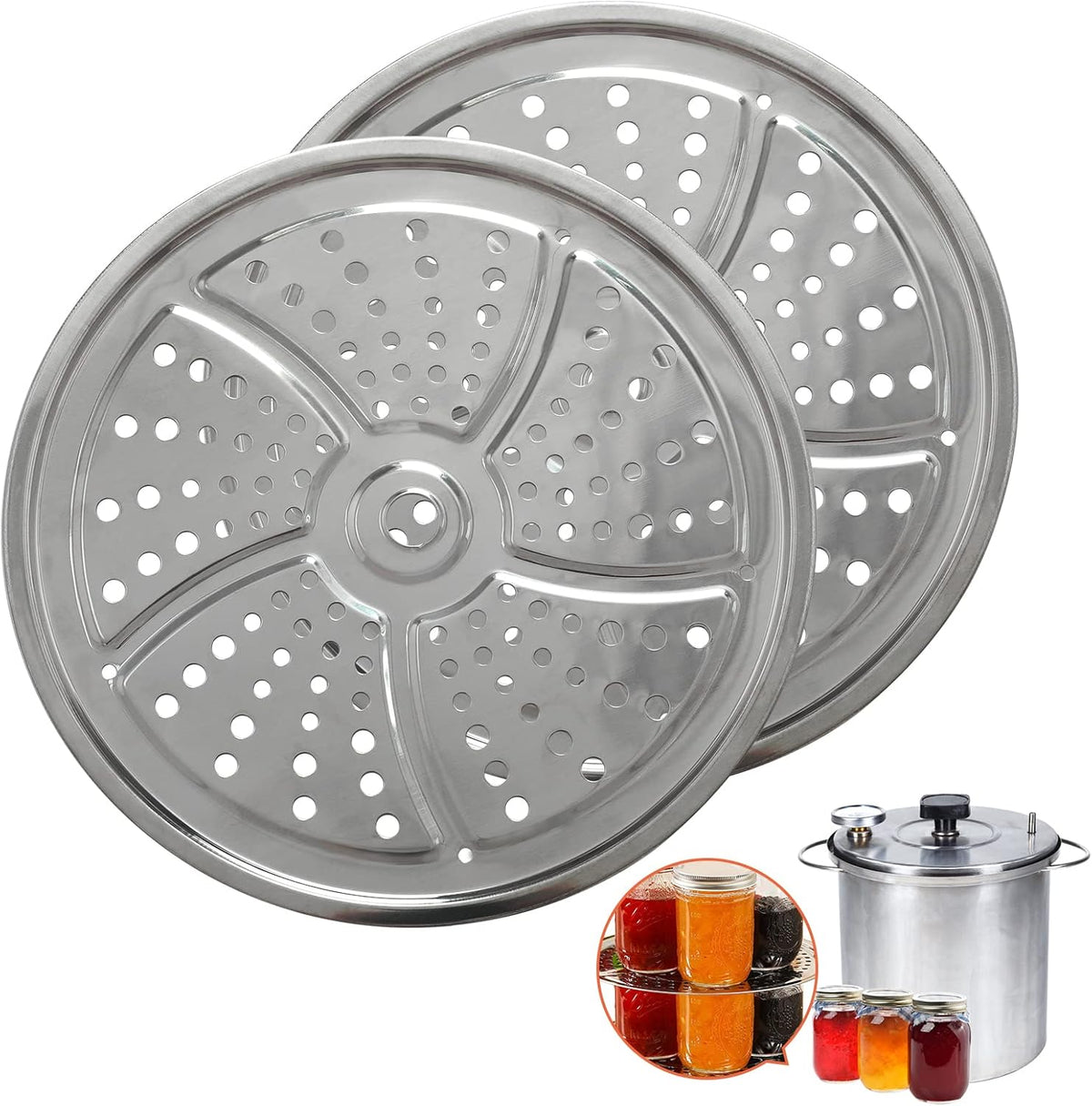 2Pack Canner Rack for Pressure Canner, 11-Inch Stainless Steel Pressure Cooker Rack, Compatible with Presto, All-American and More