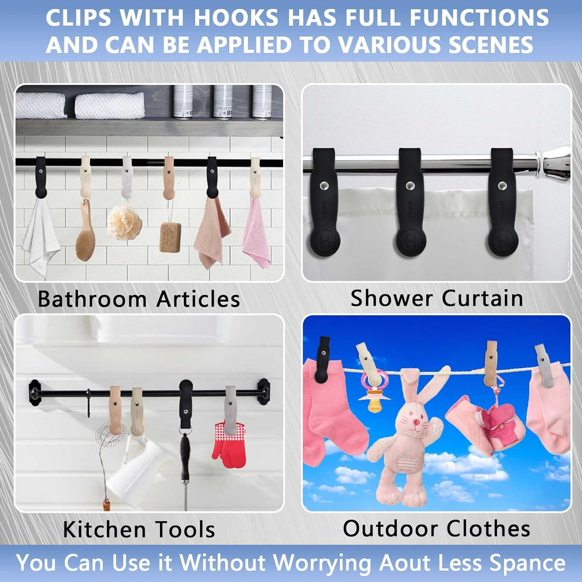 2 Pcs Strong Magnetic Towel Clips for Kitchen, Waterproof Silicone Towel Holder, Multi-Purpose Towel Holder for Bathroom, Kitchen, Outdoor Use (2 Pcs Khaki)