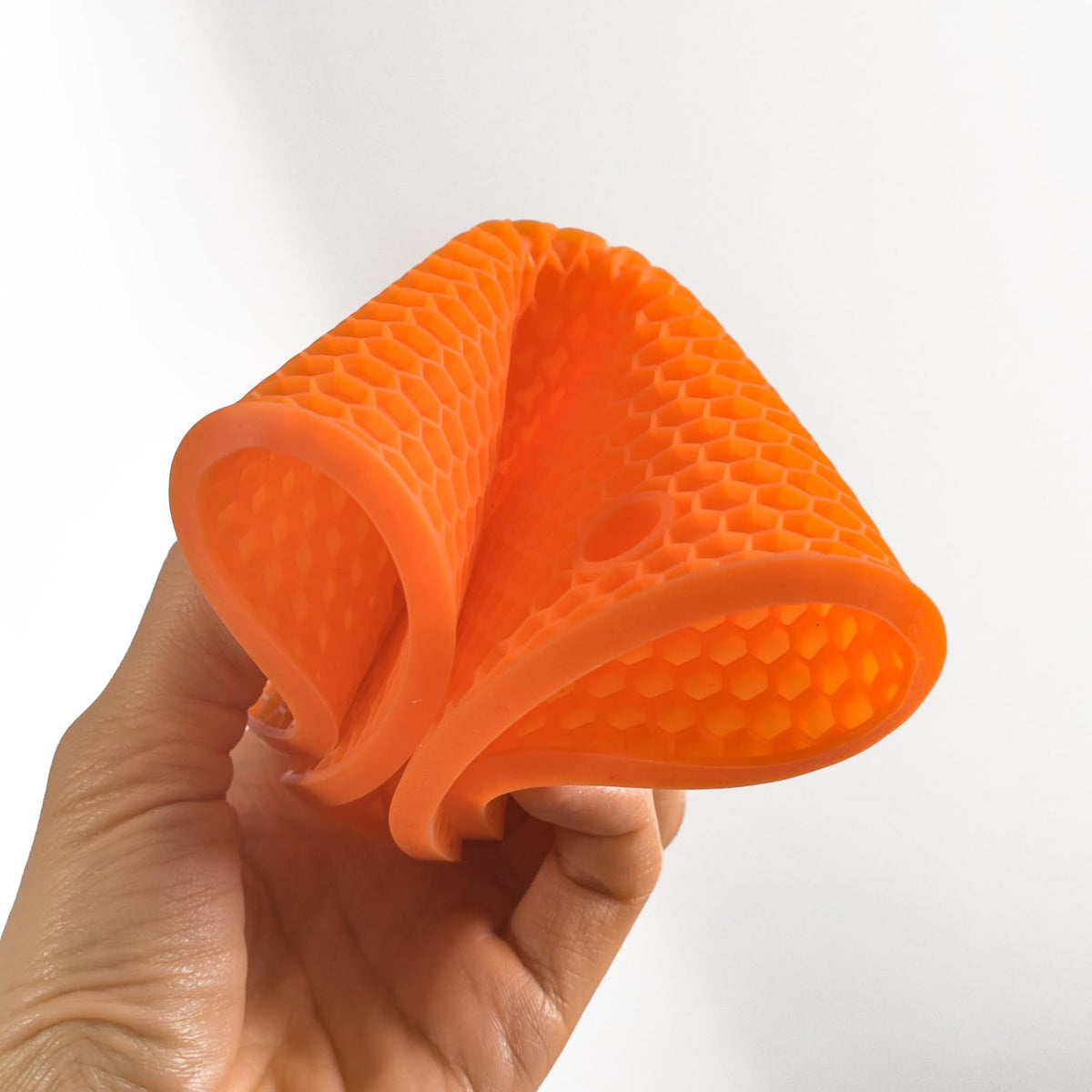 homEdge Silicone Trivets Mat, 6 Packs Multipurpose Non Slip Heat Resistant Pot Holder-Orange