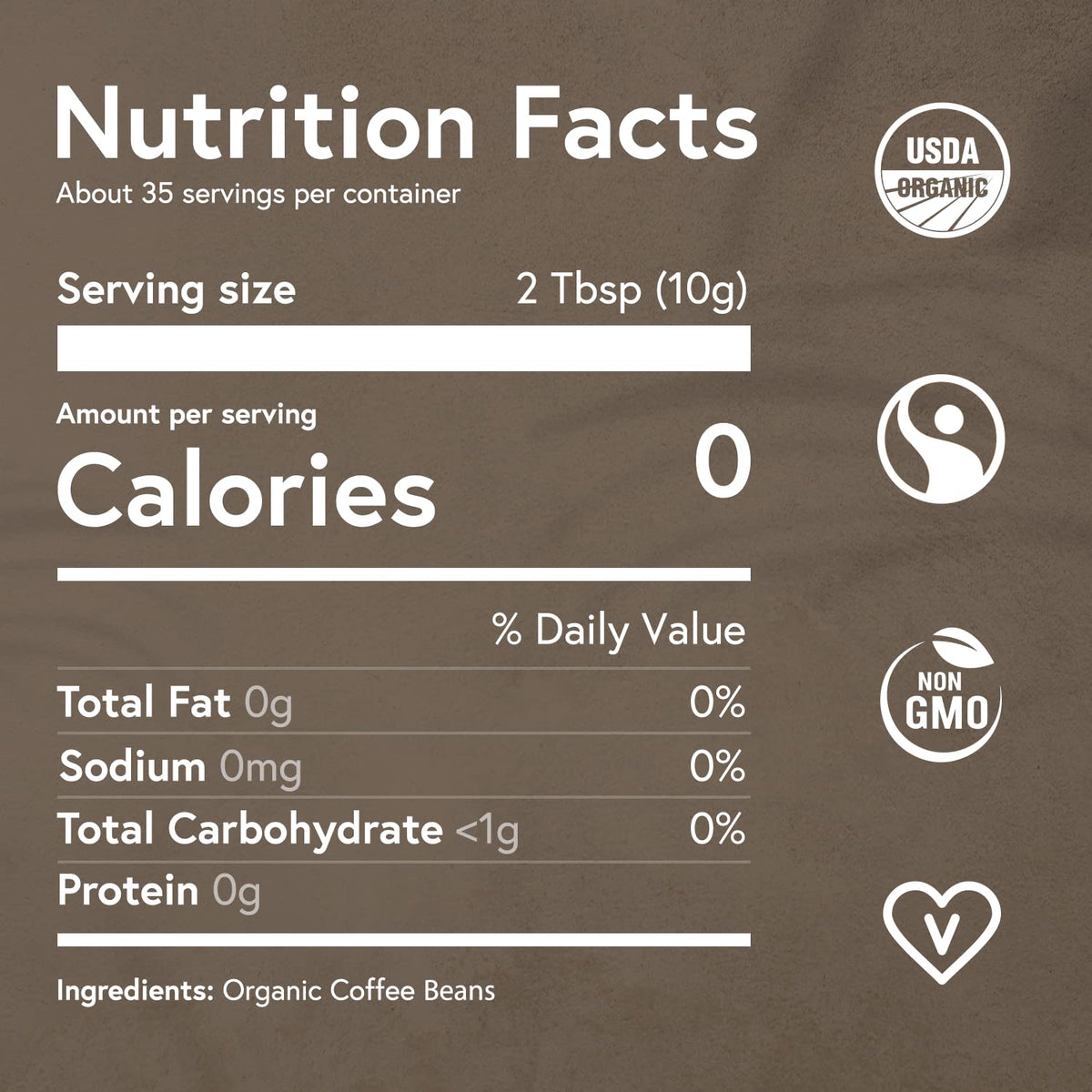 Fabula USDA Organic Espresso Coffee, Freshly Ground Espresso Low Acid Coffee, Non-GMO, No Molds, Mycotoxins Pesticides Free, Single Origin Coffee 12 oz
