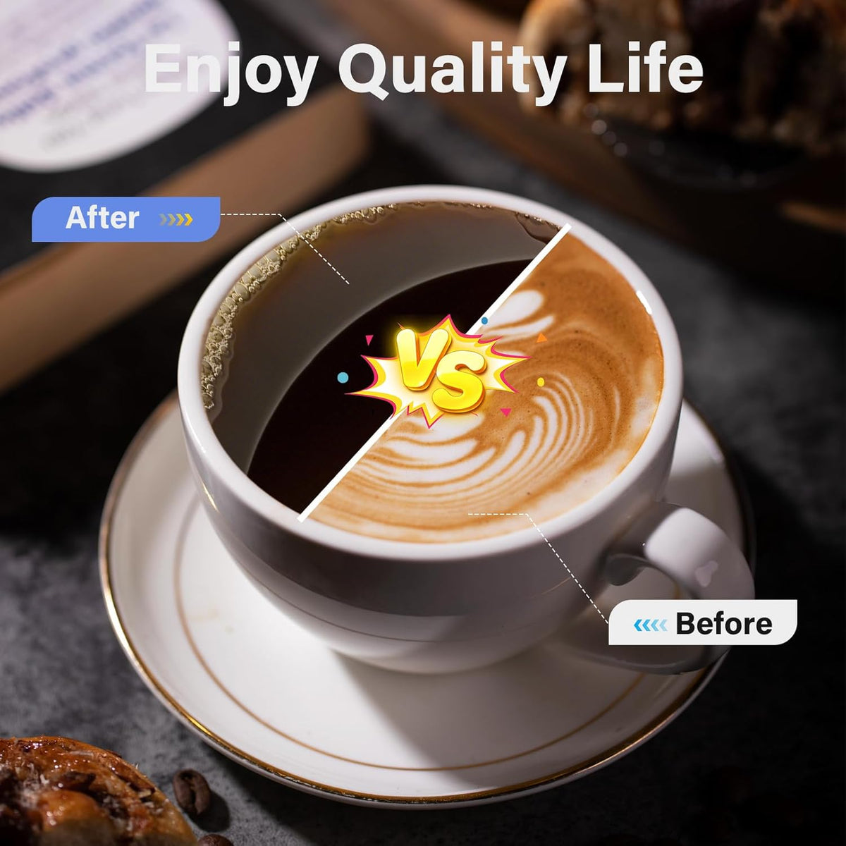 Coffee Filter Compatible with Philips AquaClean Coffee Machines， CA6903 Aqua Clean Calc and Water Filter，Reduces Formation of Limescale（2 Pack）