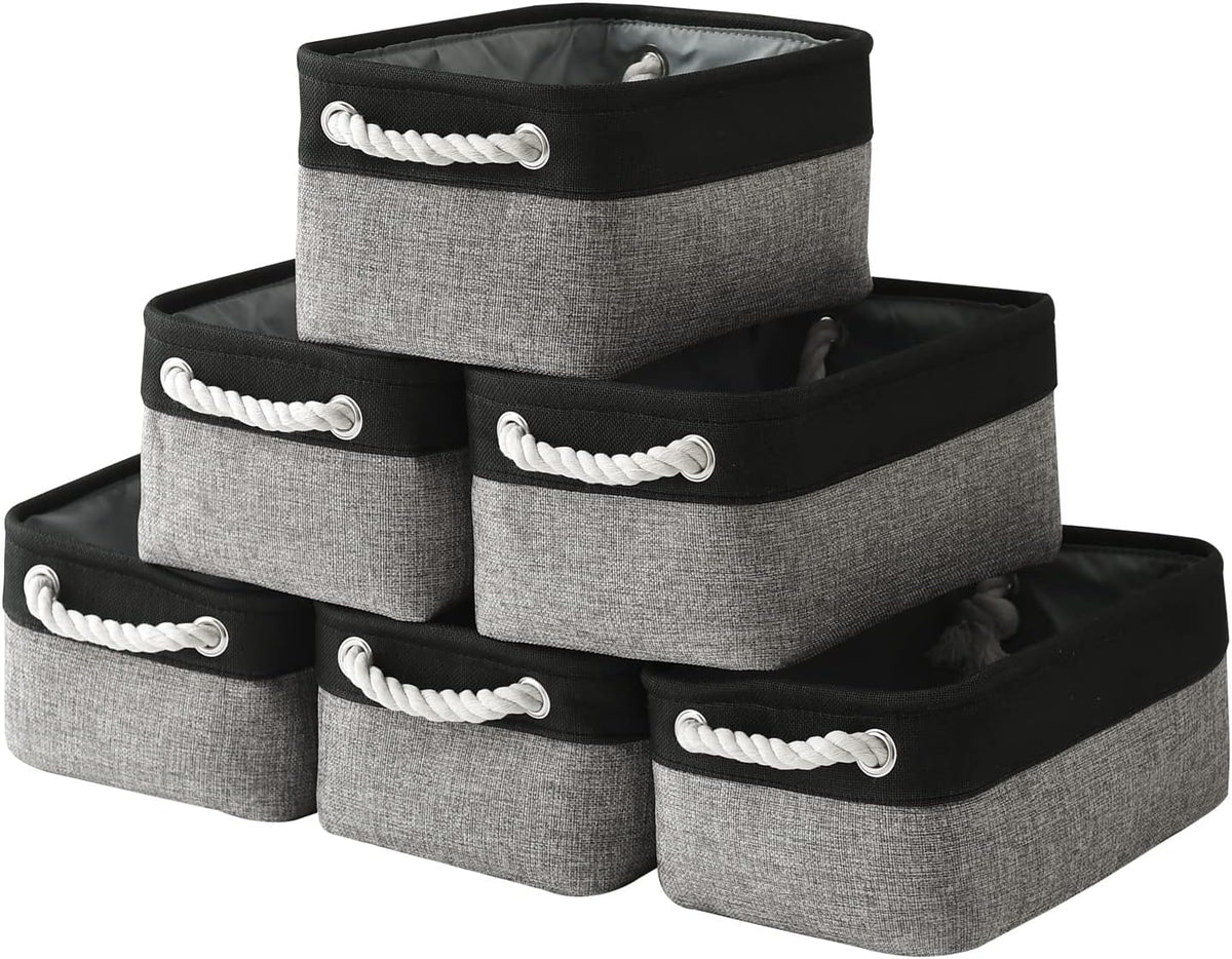 Fabric Storage Cubes - Closet Storage Bins Storage Baskets for Organizing with Handles Organization and Storage 11.8 (L) x 7.8 (W) x 5.2 (H) inches