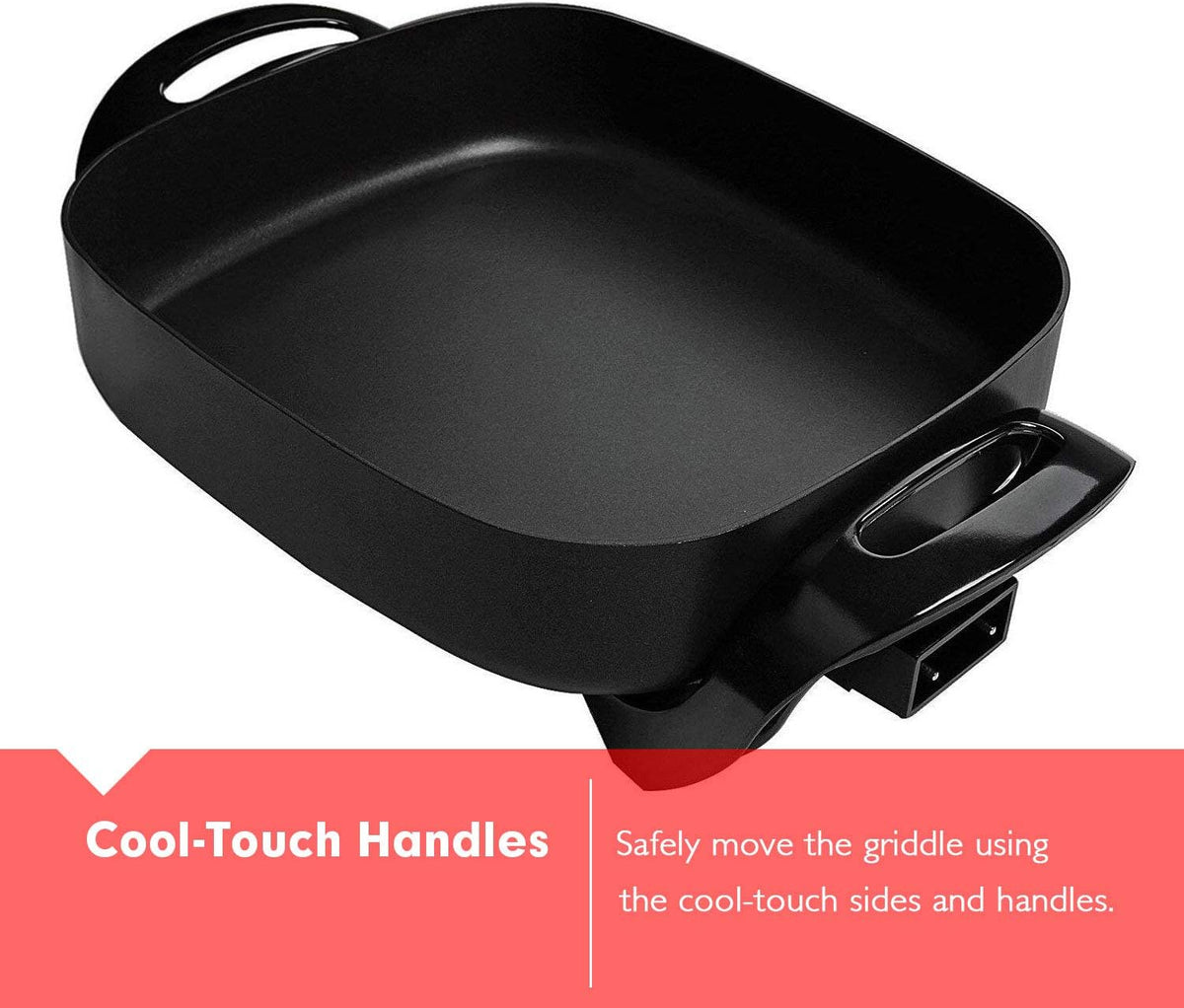 Caynel 12 x 12 Inch Nonstick Ceramic Electric Skillet with Glass Lid, Aluminum Body, 1400-Watts, Adjustable Temperature Controller Goes Up to 460 Degrees for Fry, Bake, Steam or Simmer, Easy to Clean